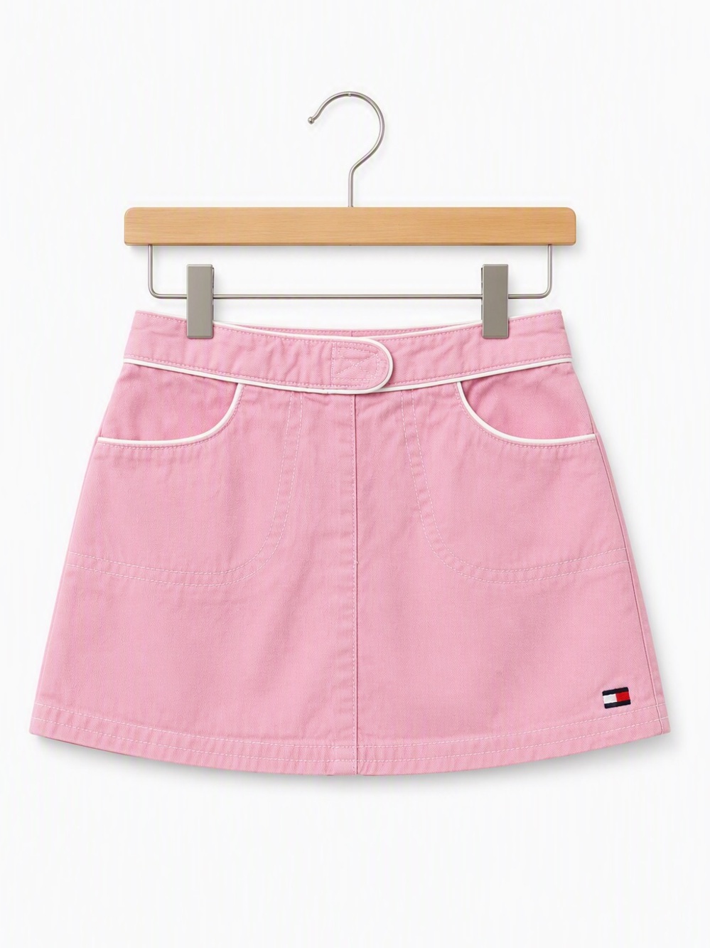 Vintage Tommy Hilfiger Toddler Pink Mini Skirt Size 24M Coquette Pastel Y2k